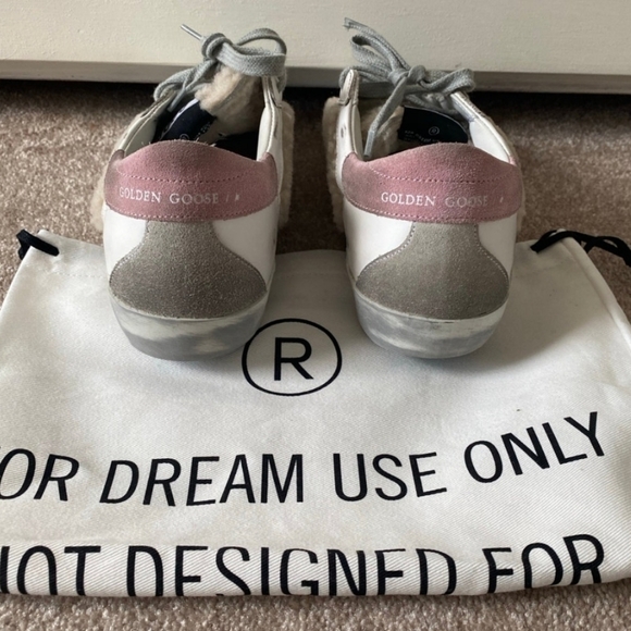 SOLD! RARE Golden Goose Sneakers Size 38 Pink and White Shearling - Picture 4 of 10